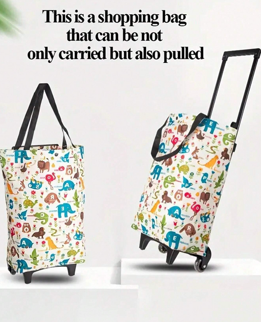 Shopping Trolley on Wheels ,2 Wheel Folding Shopping Mobility Trolley Bag