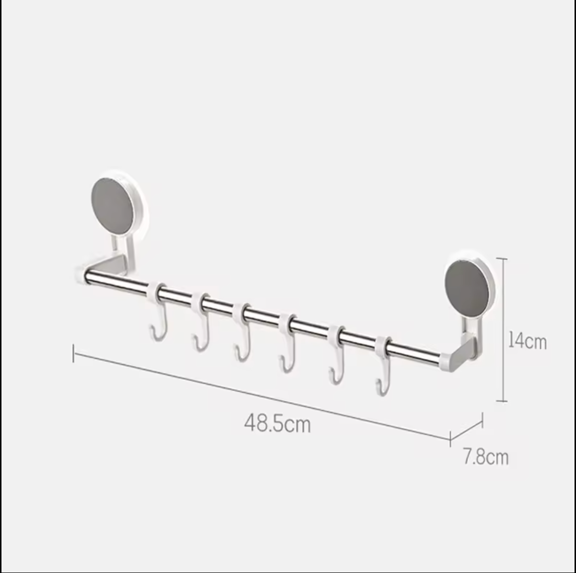 Stainless Steel Towel Rack 2pcs Suction Cup Towel Holder Towel Rack Kitchenwares Hanging Shelf Kitchenwares Rack Traceless Towel
