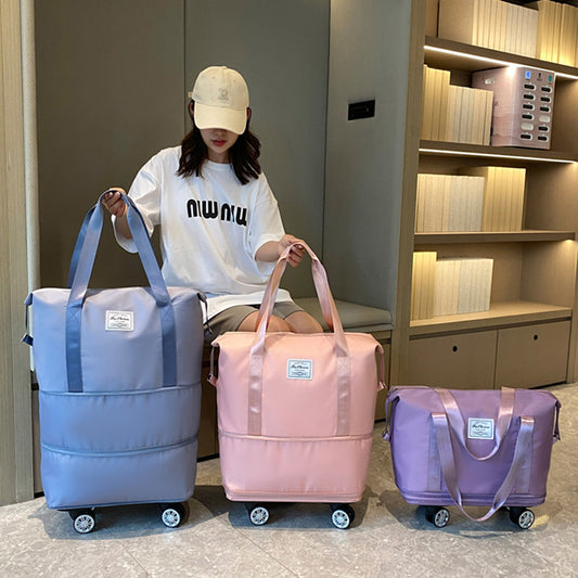 Duffle Bag for Travel with Wheels Expandable and Removable Wheels