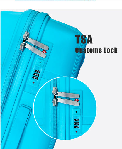 3Pcs Suitcase Set with 4 Spinner Wheels TSA Lock 20" 24" 28" Travel Trolley Case(3 Pcs Set PC+ABS-M6939