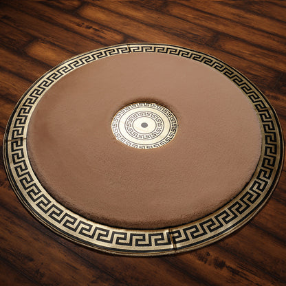 Faux Fur Rabbit Round  Area Rug 120x120