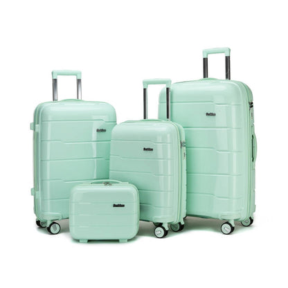 Suitcase Set with 8 Spinner Wheels TSA Lock 20" 24" 28" Travel Trolley Case PC+ABS-M6910