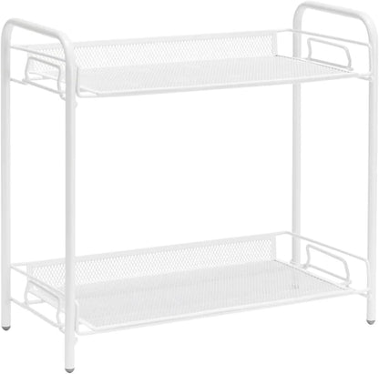 2-Tier Spice Rack, Kitchen Spice Rack, Height Adjustable, Foldable Spice Rack, Storage and Organization for Kitchen, Bathroom Storage Rack