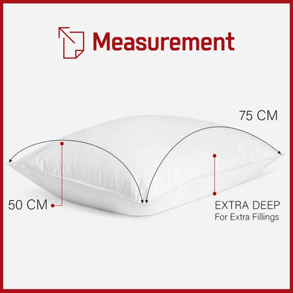 Home Pillows 2 Pack, Soft Support Bounce To Back Hotel Quality Extra Filling Bed Designed For Front, Side And Sleeper, Body ,100% Hypoallergenic Ultra Soft Microfibre Filling (50x75cm) (Copy) (Copy)