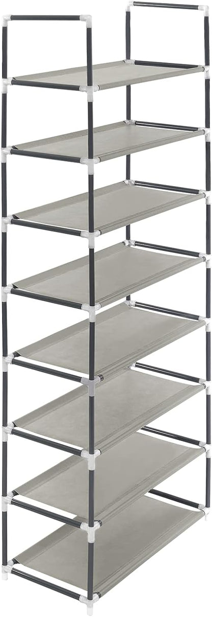 8 Tiers Shoe Rack Tall Shoe Racks Shelves Standing Storage Organizer for 40 Pairs Shoes