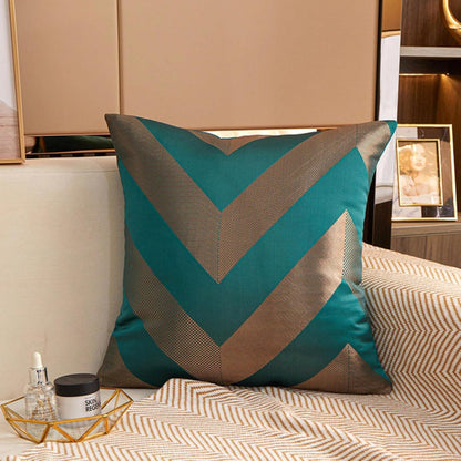 Satin Cushion Cover Nordic Pillow Case Geometry Silky Home Decor  45x45