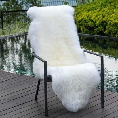 Real Genuine Sheepskin Rug Natural Sheepskin Throw Real Full Sheepskin Rugs Fluffy Fur Rug Authentic Sheepskin Seat Covers For Chairs Sheepskin Seat Pads Cushion White (70X100cm)(Double: 210x80cm)
