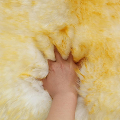 Real Genuine Sheepskin Rug Natural Sheepskin Throw Real Full Sheepskin Rugs Fluffy Fur Rug Authentic Sheepskin Seat Covers For Chairs Sheepskin Seat Pads Cushion White (70X100cm)(Double: 210x80cm)
