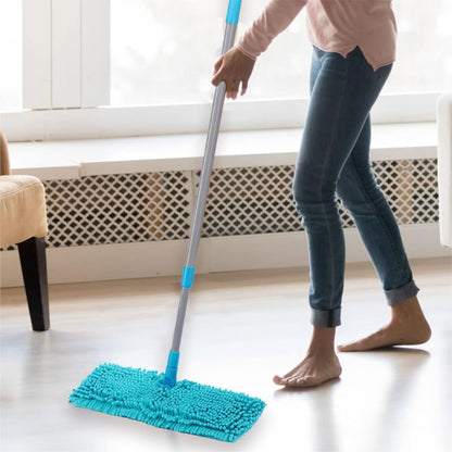 Chenille Flat Floor Mop with Extendable Handle