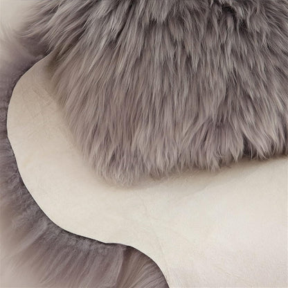 Real Genuine Sheepskin Rug Natural Sheepskin Throw Real Full Sheepskin Rugs Fluffy Fur Rug Authentic Sheepskin Seat Covers For Chairs Sheepskin Seat Pads Cushion White (70X100cm)(Double: 210x80cm)