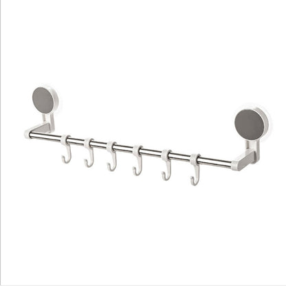 Stainless Steel Towel Rack 2pcs Suction Cup Towel Holder Towel Rack Kitchenwares Hanging Shelf Kitchenwares Rack Traceless Towel