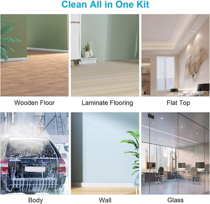 Sponge Mop with Telescopic Handle, Inbuilt Wringer and Highly-Absorbent PVA Sponge - Floor Cleaning Mop for Kitchen, Bathroom and Around the Home