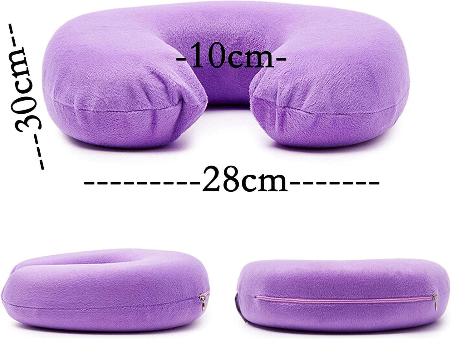 Neck pillow ,Memory Foam U Shape Travel Neck Pillow Soft Velour Cover for Head Support, Stress Relief,Airplane, Car, Home