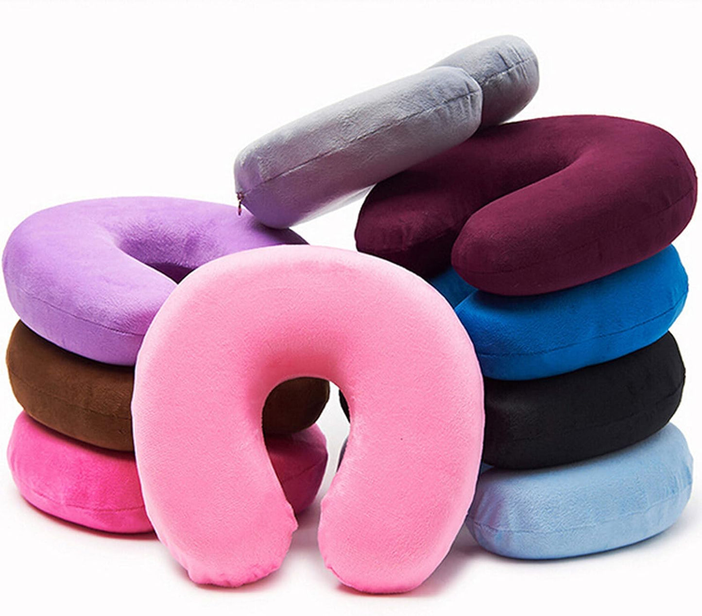 Neck pillow ,Memory Foam U Shape Travel Neck Pillow Soft Velour Cover for Head Support, Stress Relief,Airplane, Car, Home