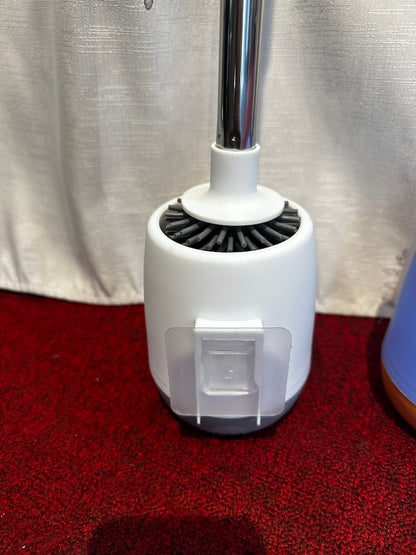 Toilet Brushes and Holder Set ,Wall Mounted Toilet Brush Grey, Silicone Toilet Bristle Brush with Holder for Bathroom Cleaning ,