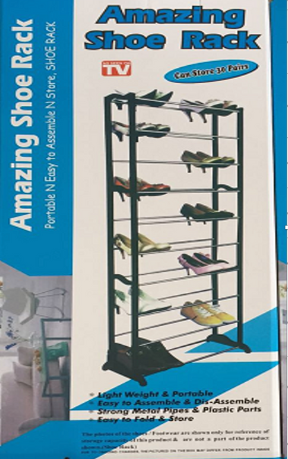 10-Tier Shoe Rack, Shoe Stand, 30 Pair Shoe Rack - Shoe Shelf Organizer