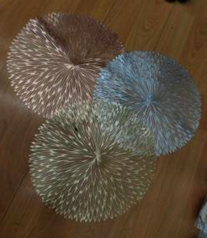6 pcs Round Placemats ,Dinner mat, round table mats