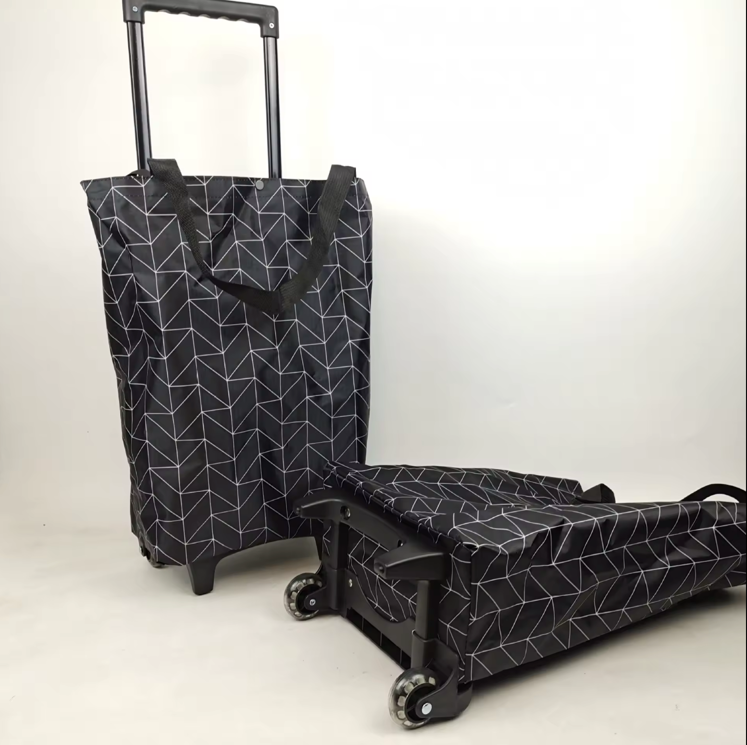 Shopping Trolley on Wheels 2 Wheel Folding Shopping Mobility Trolley Home Textiles Decorations