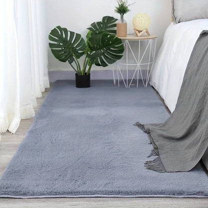 NATURAL FAUX RABBIT Rug Ultra Soft Plush Extra Large Rugs Living Room Wool Shaggy Fluffy