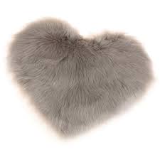 Heart Shaped Love Soft Faux Sheepskin Fur Rugs (90 X 70cm)